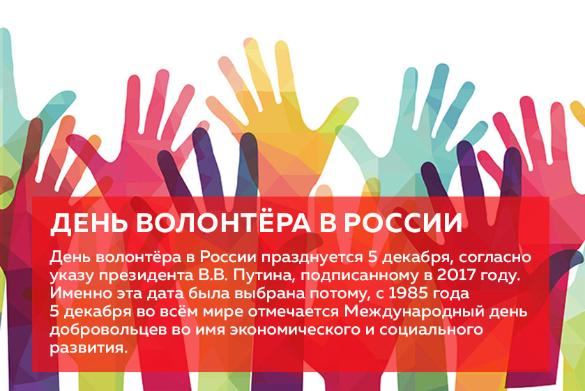 5 декабря – Международный день добровольцев.